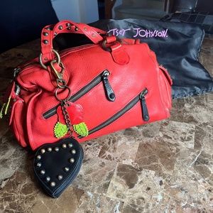 Betsey Johnson Cherry Red Satchel